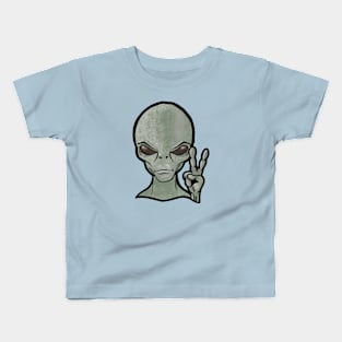 Peace Alien Kids T-Shirt